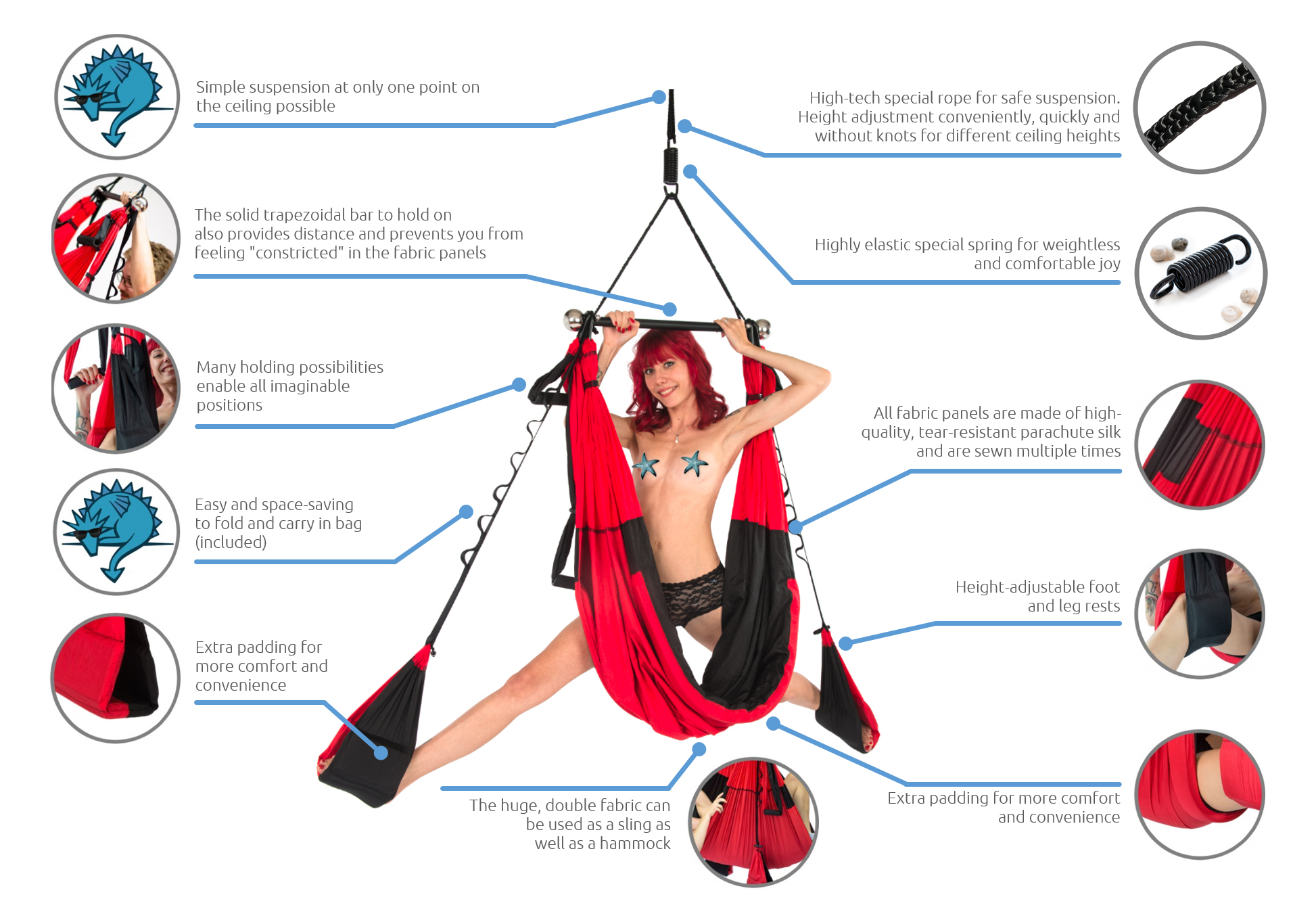 Aerial yoga in a slightly different way.