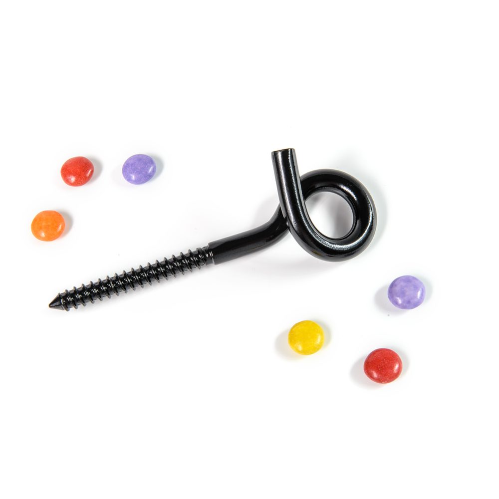 Black sex swing hook pigtail curl ceiling hook for your sexswing