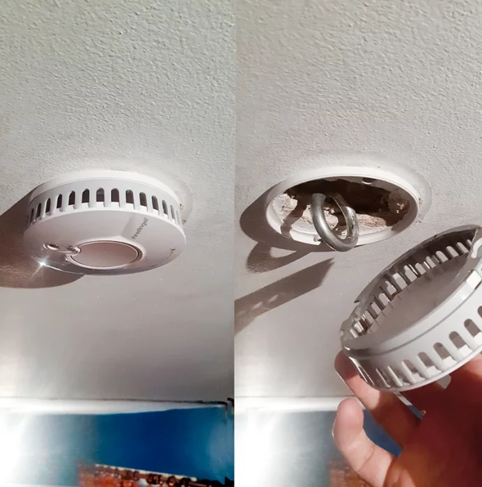 Smoke Detector Housing As Camouflage For Sexswing Suspension