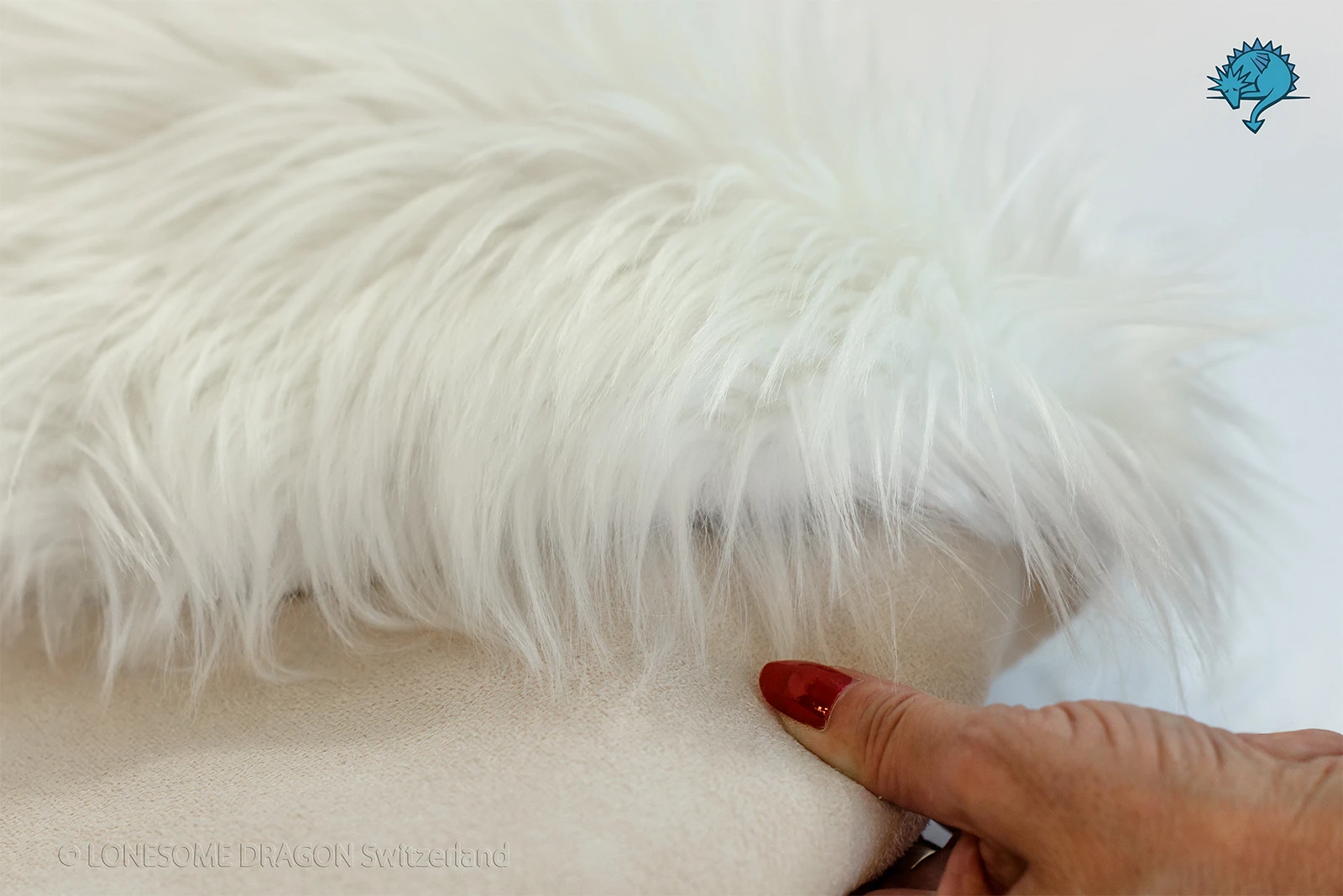 Closeup photo sheepskin fur for sexswing