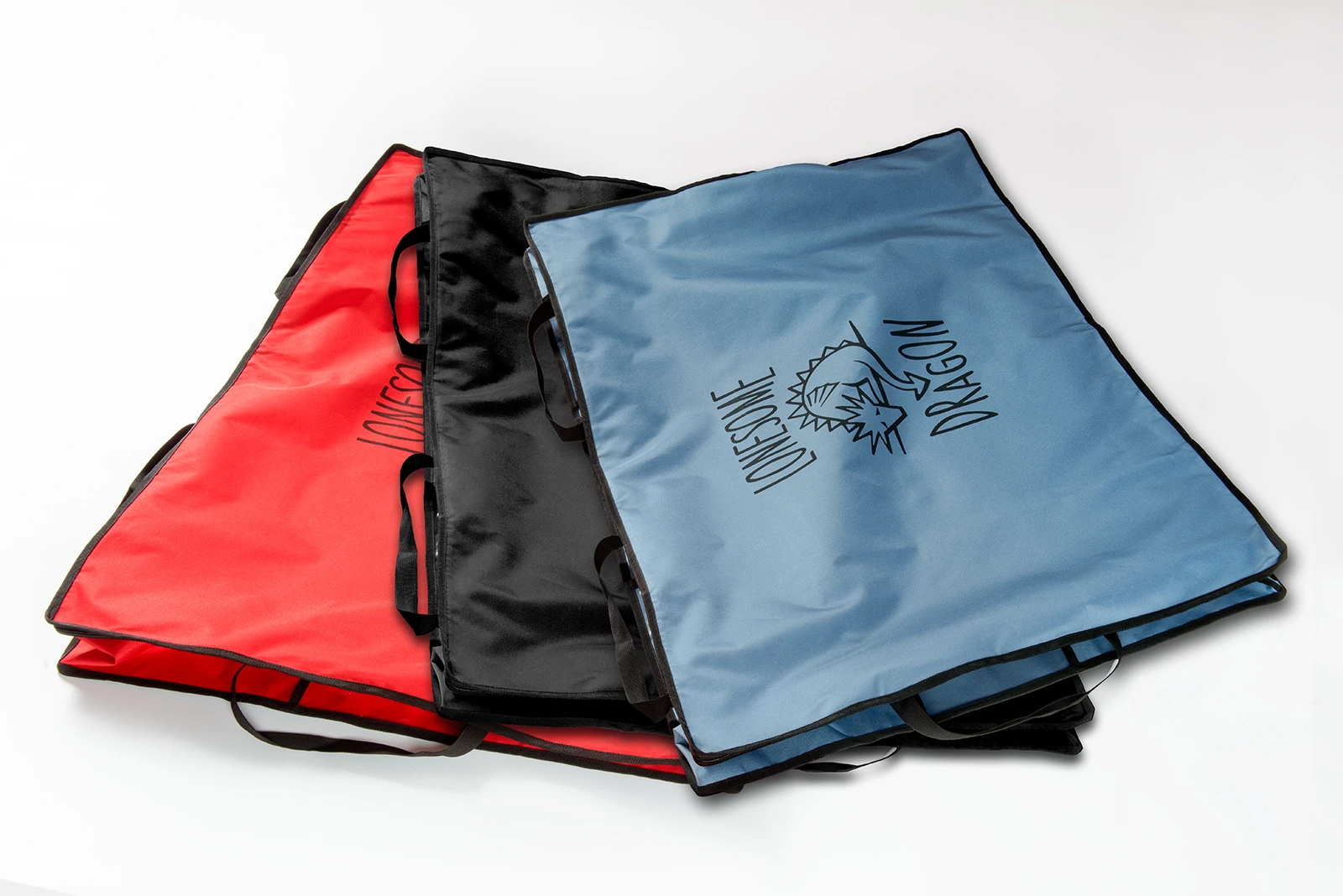 The storage bags for your sex swing in three different colors
