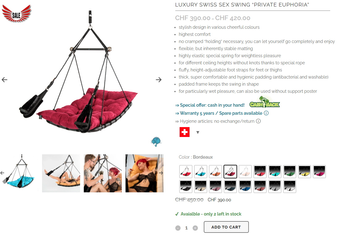Shop Image of the Sex Swing "Private Euphoria"