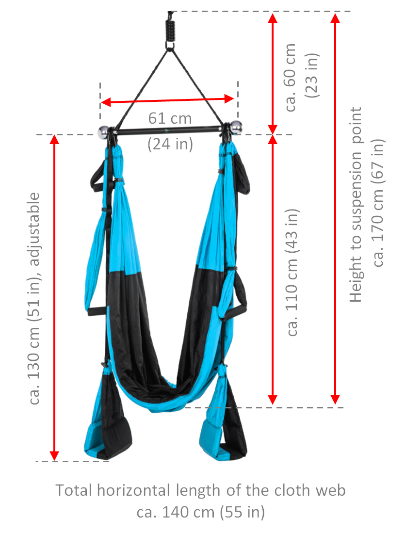 Dimensions of the sex swing "Bahamian Thrill"