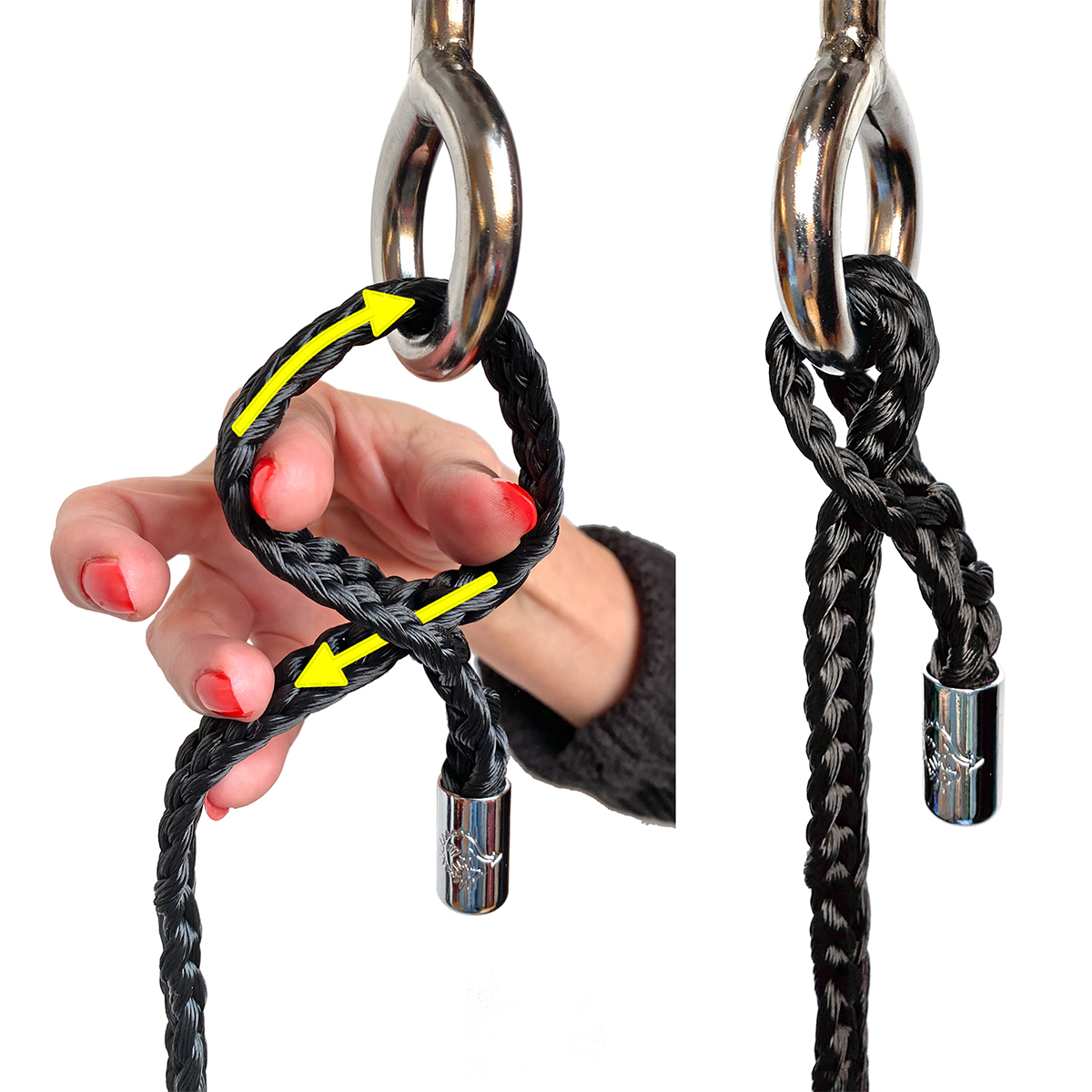 Hanging your sex swing without knots using the special loop rope